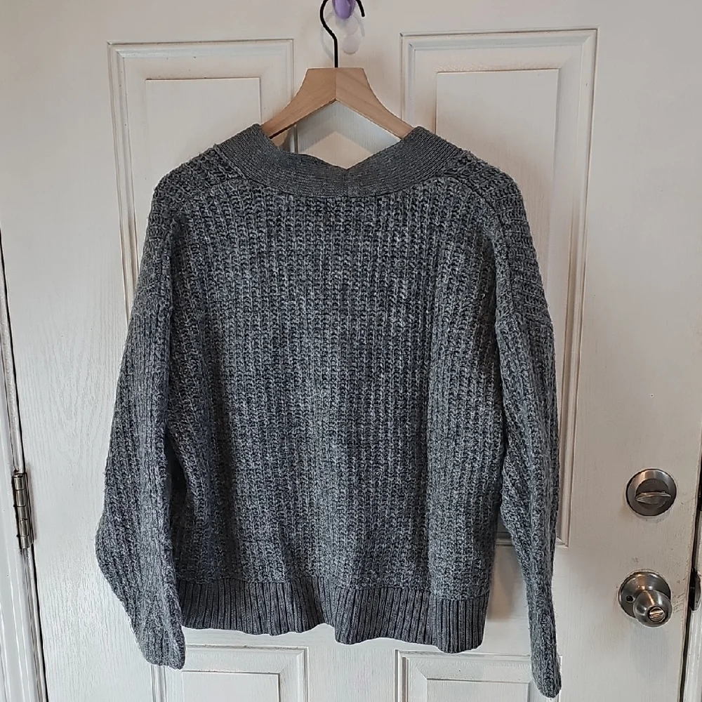 Old Navy Gray Cozy Cardigan Sweater - Picture 3 of 5